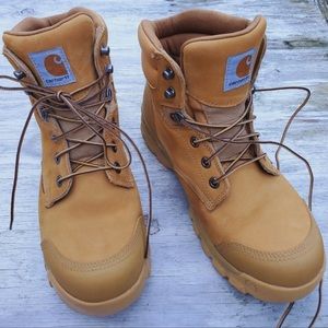 Carhartt Rugged Flex Leather Wheat Waterproof Composite Toe Work Boots Size 11M